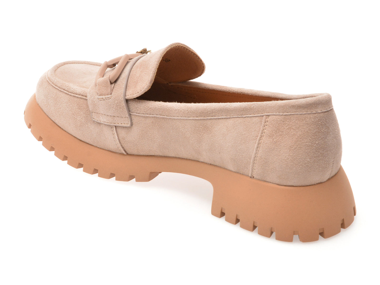 Mocasini gryxo gri, V856G45, din piele intoarsa