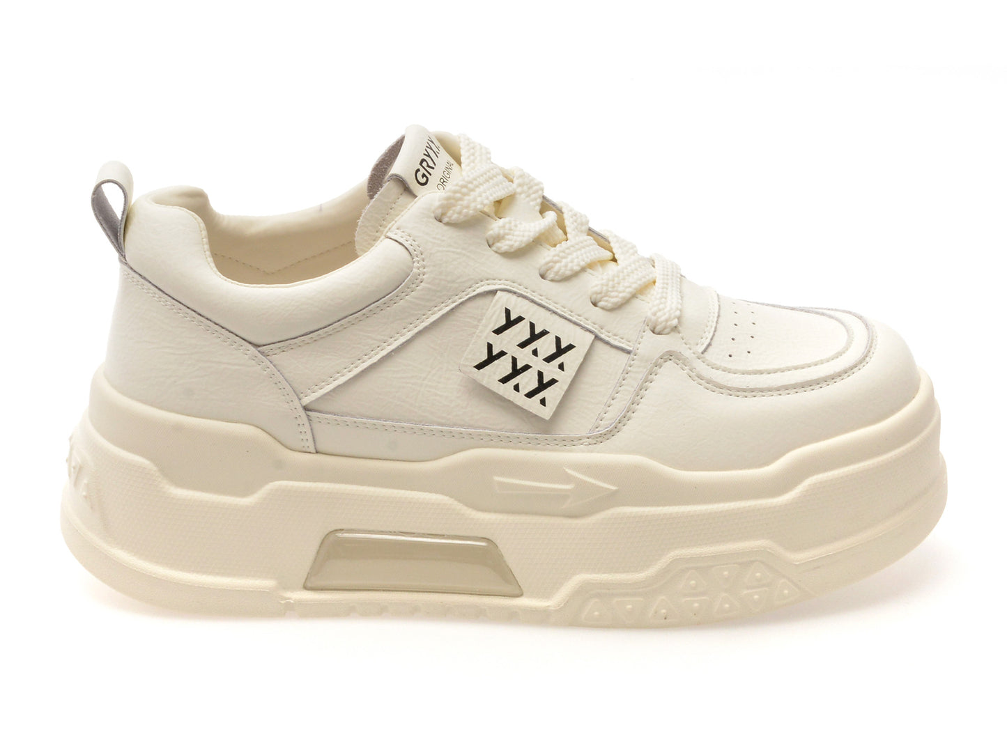 Pantofi sport gryxo albi, 2315, din piele naturala