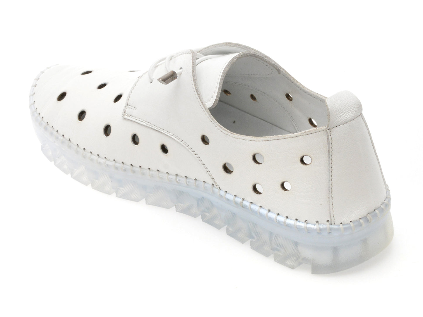 Pantofi gryxo albi, MN8006, din piele naturala
