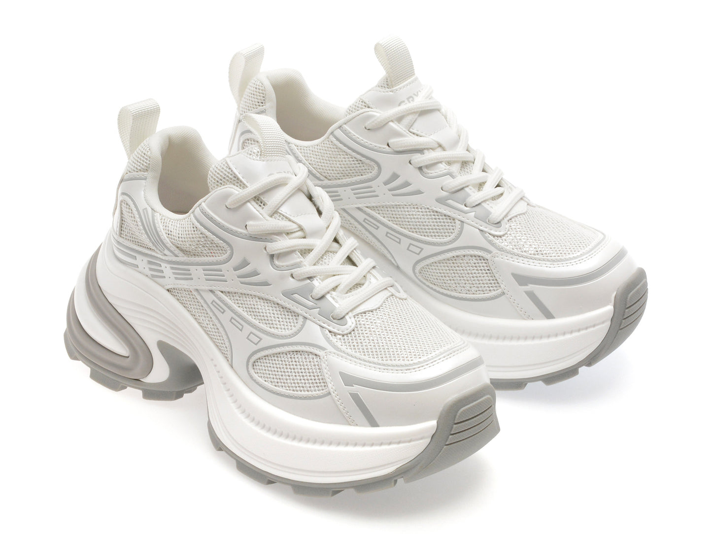Pantofi sport gryxo argintii, 1199, din material textil