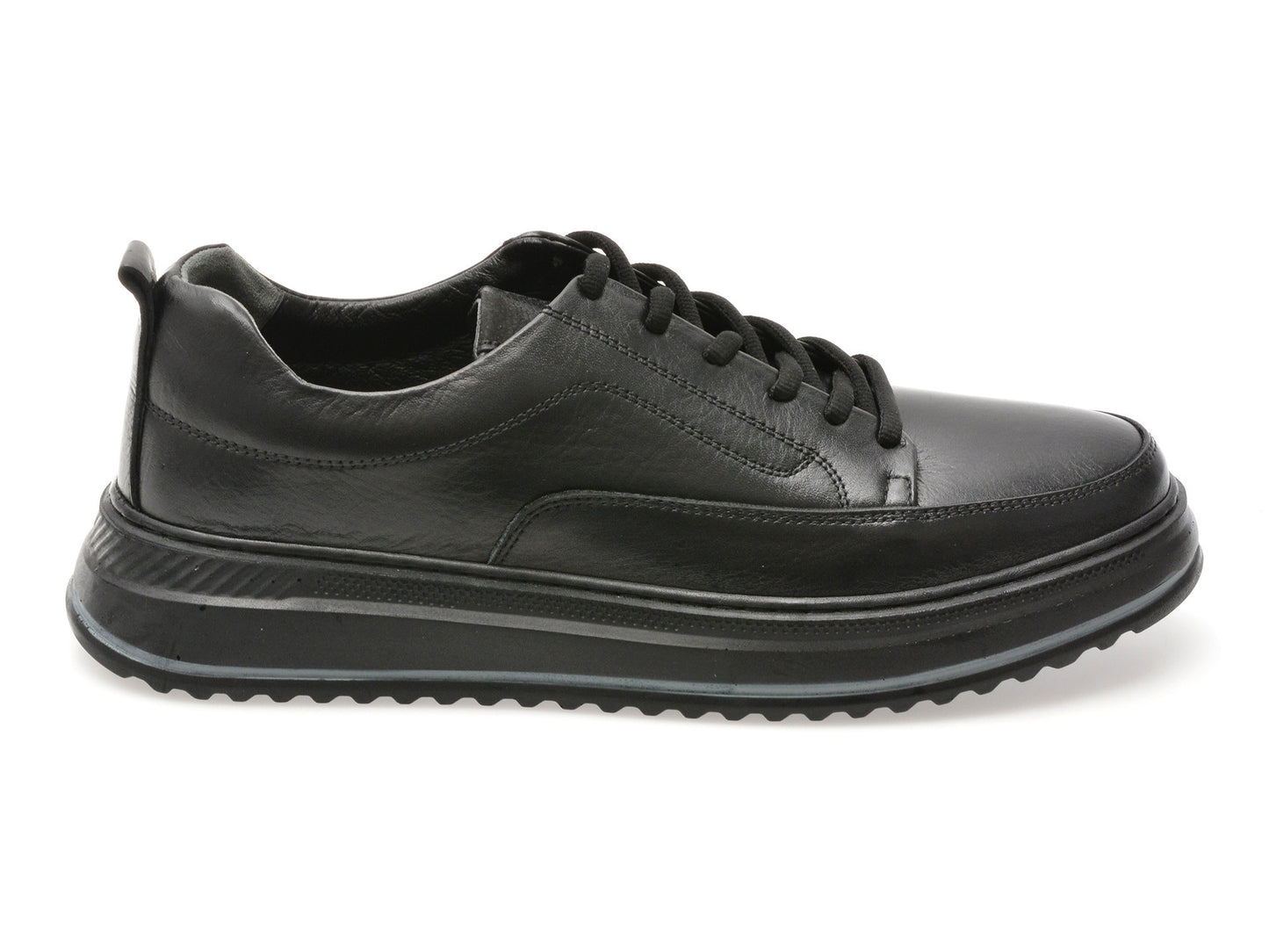 Pantofi sport gryxo negri, BS4150, din piele naturala