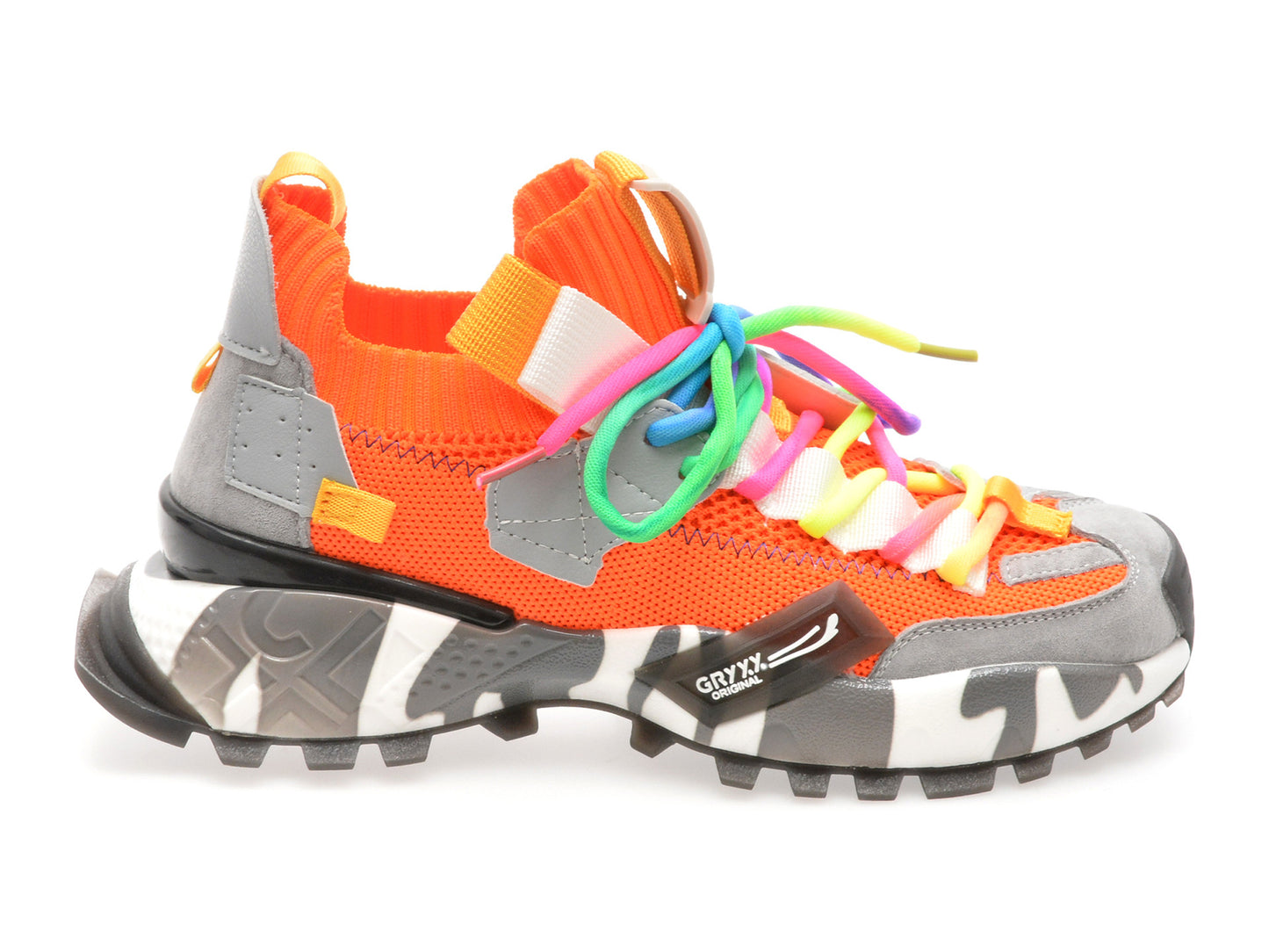 Pantofi sport gryxo portocalii, 18159, din material textil