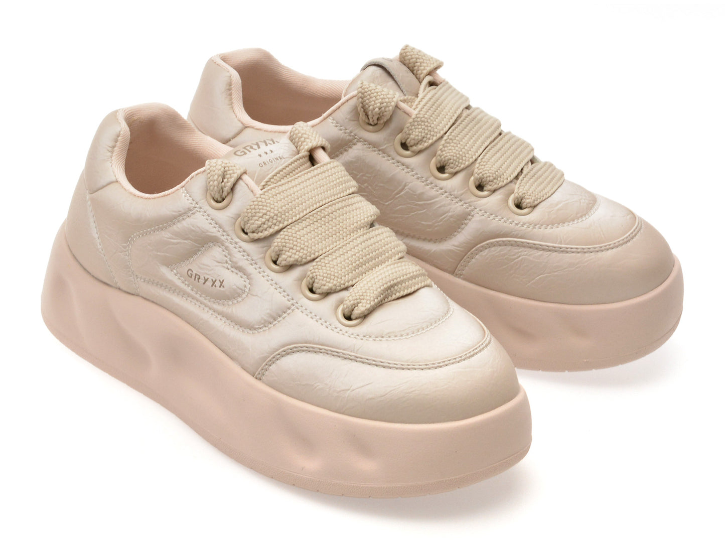 Pantofi sport gryxo nude, 2297, din piele ecologica