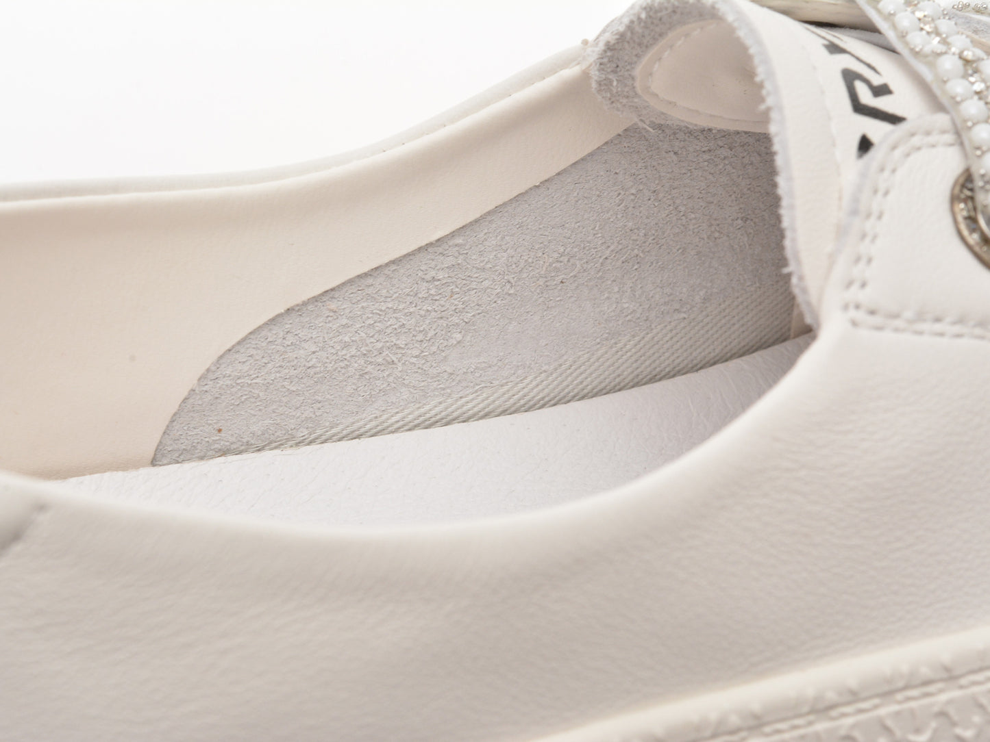 Pantofi sport gryxo albi, 24992, din piele naturala