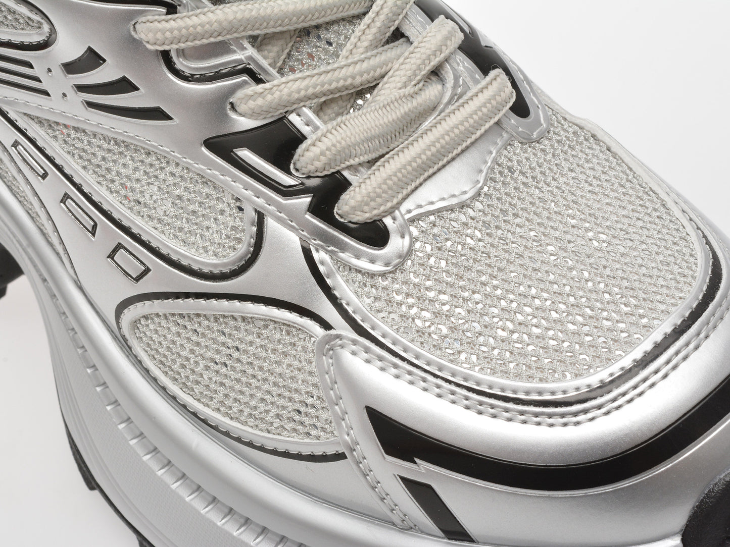 Pantofi sport gryxo argintii, 1199, din material textil