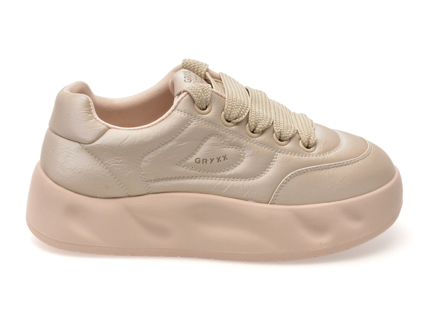 Pantofi sport gryxo nude, 2297, din piele ecologica