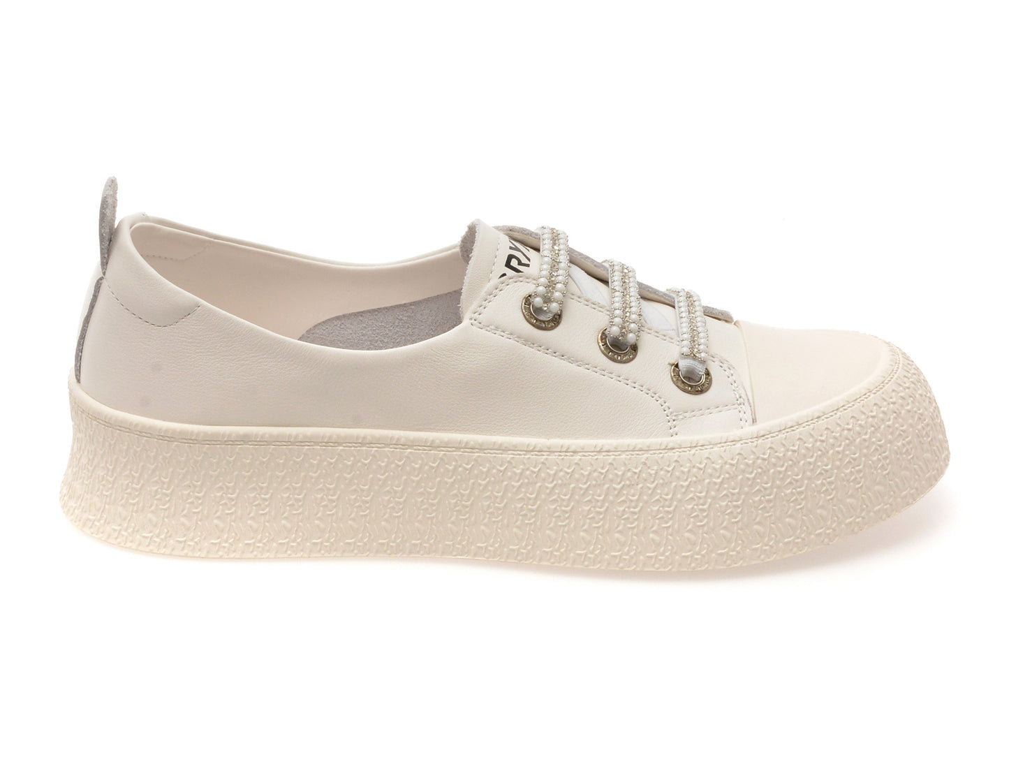 Pantofi sport gryxo albi, 24992, din piele naturala