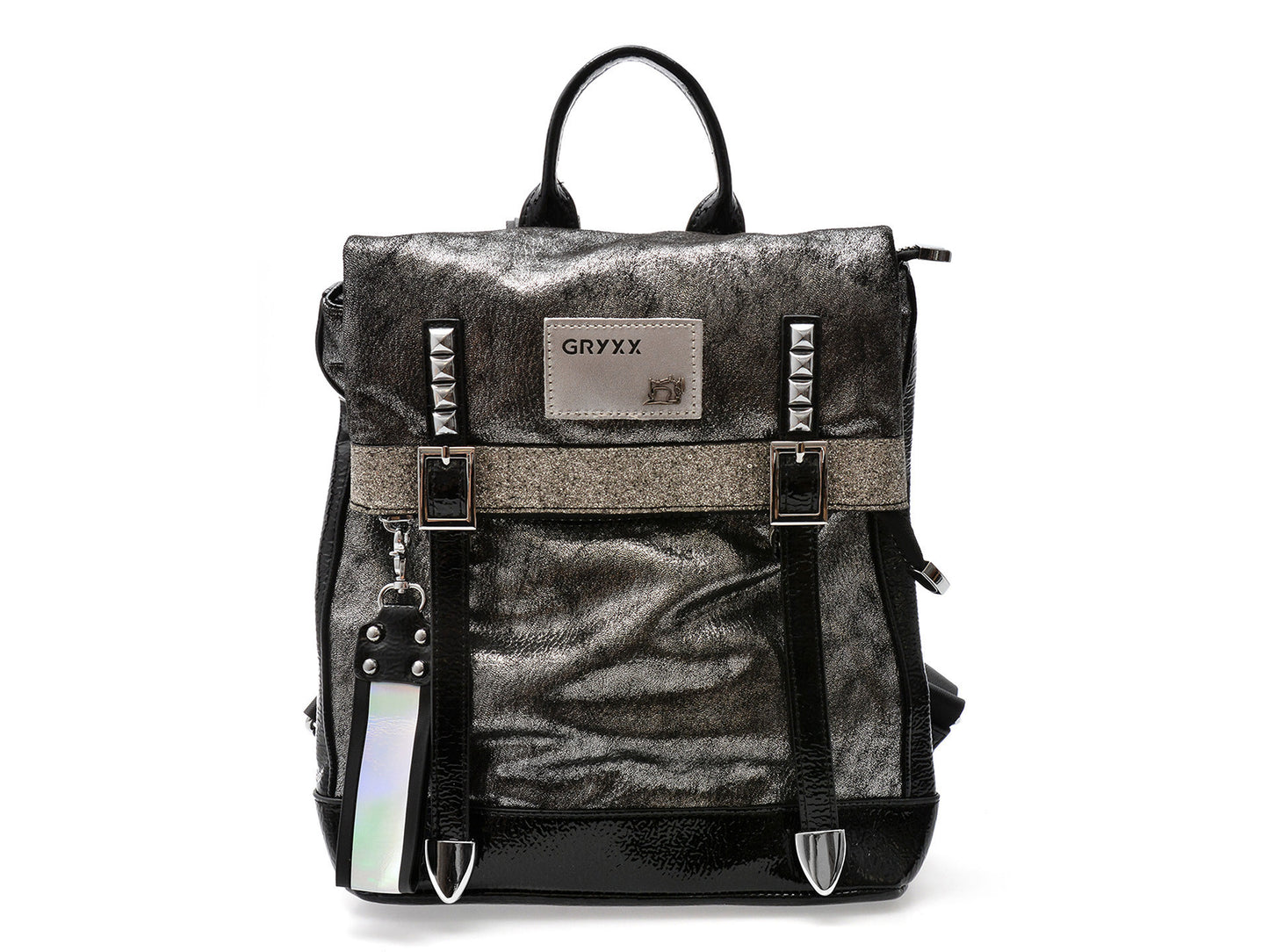 Rucsac gryxo negru, 64144, din piele ecologica