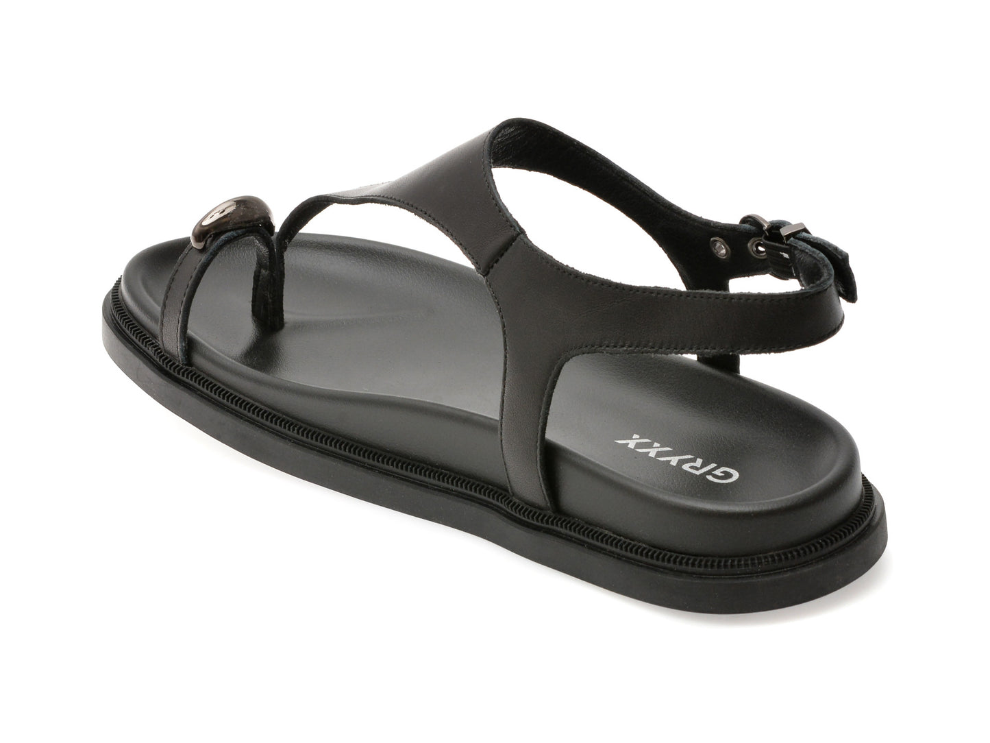 Sandale gryxo negre, 1186, din piele naturala