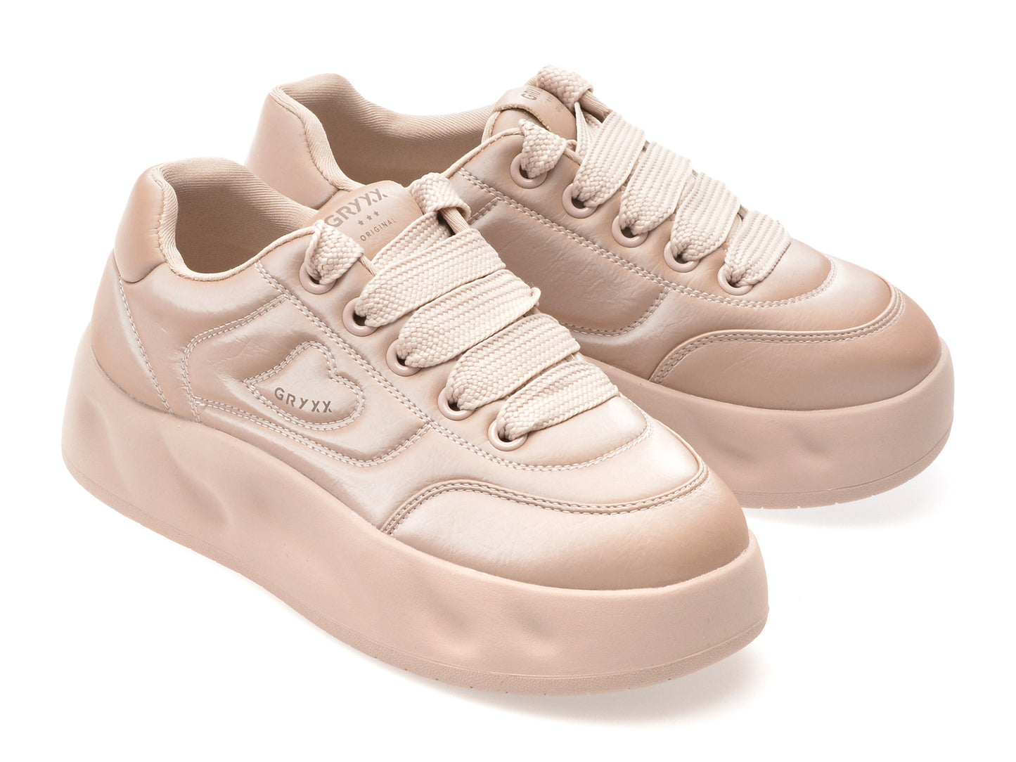 Pantofi sport gryxo nude, 2297, din piele ecologica