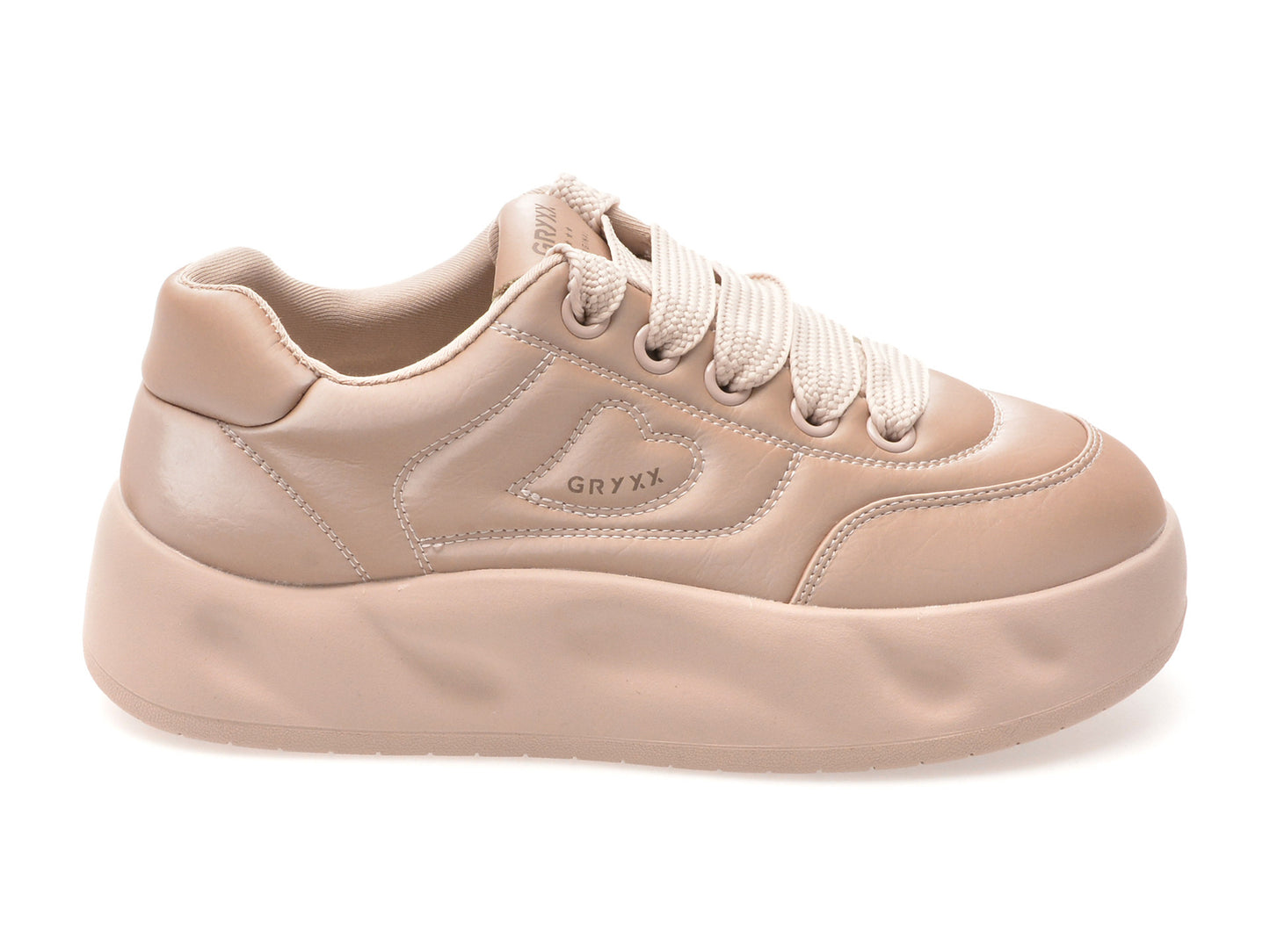 Pantofi sport gryxo nude, 2297, din piele ecologica