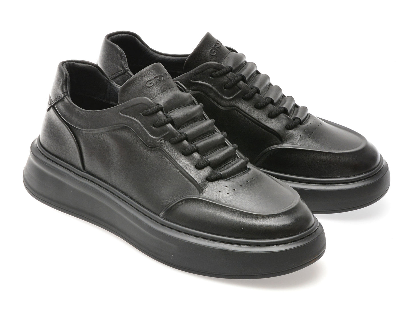 Pantofi sport gryxo negri, 5618, din piele naturala