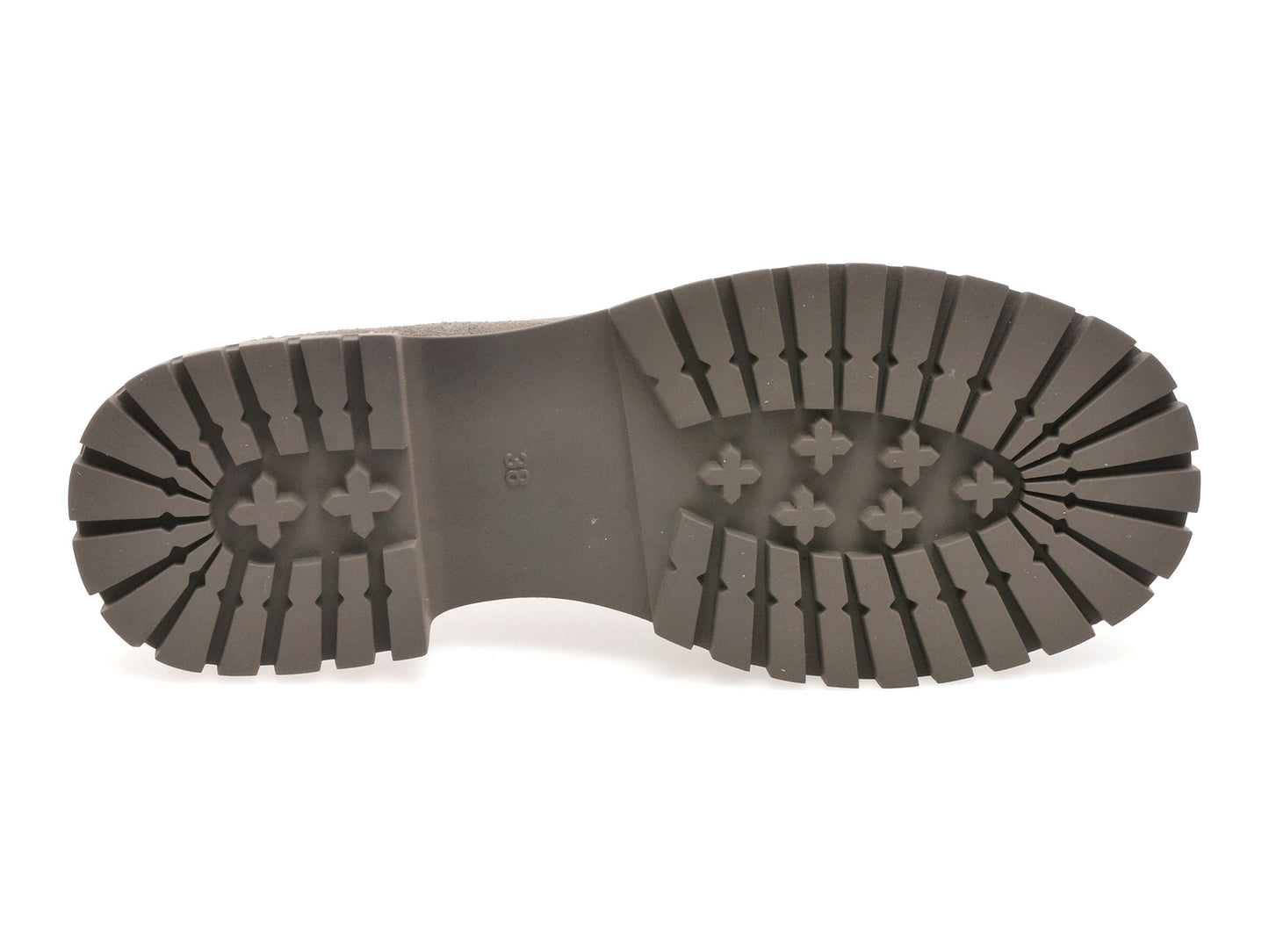 Mocasini gryxo gri, V856G45, din piele intoarsa