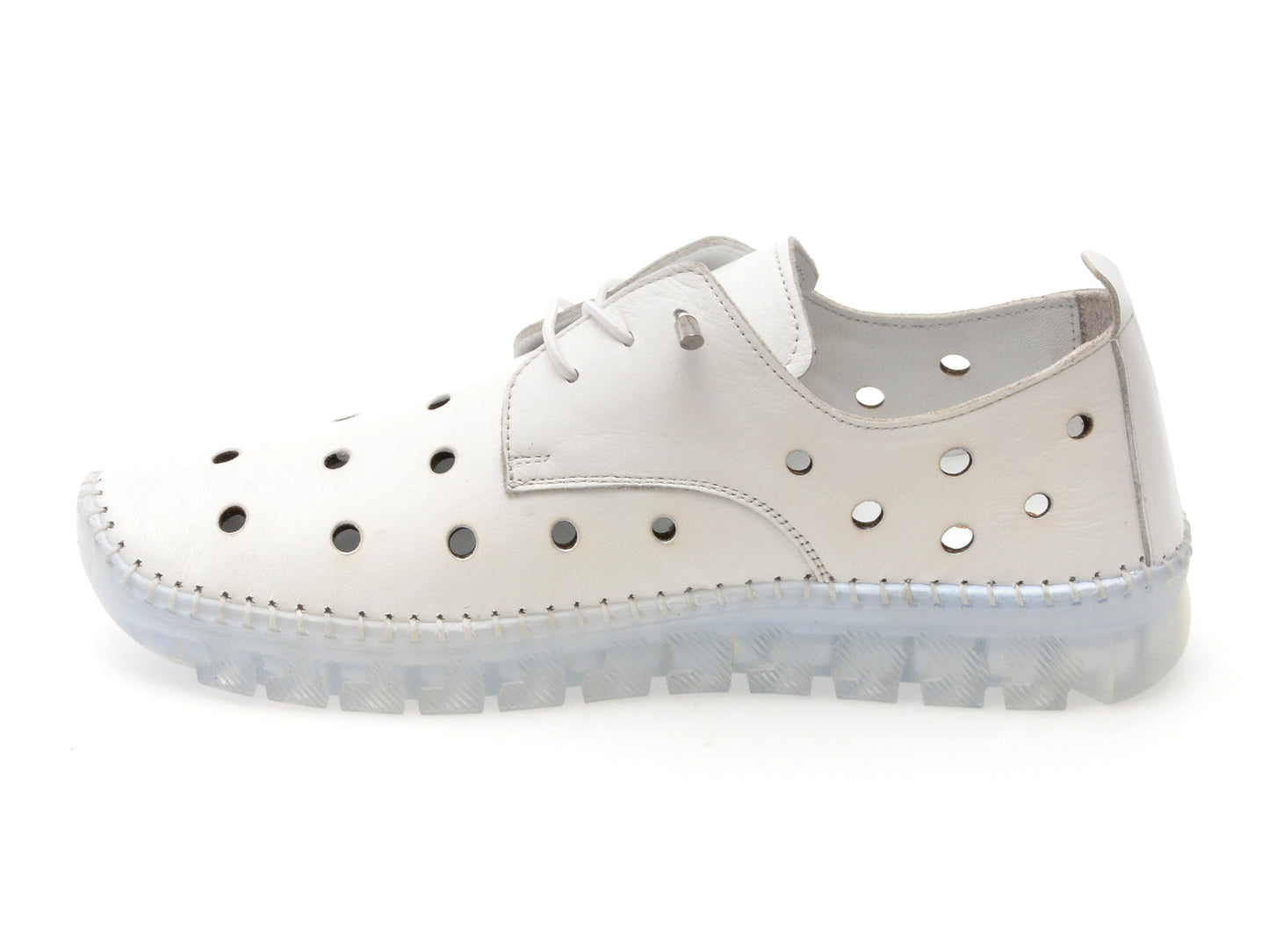 Pantofi gryxo albi, MN8006, din piele naturala