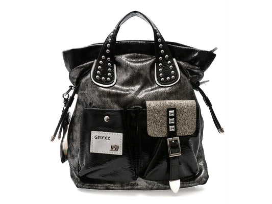 Poseta gryxo neagra, 64148, din piele ecologica