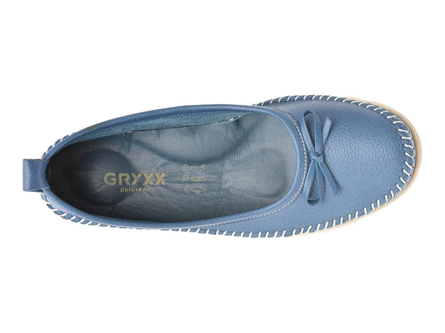Balerini gryxo bej, EV2815, din piele naturala