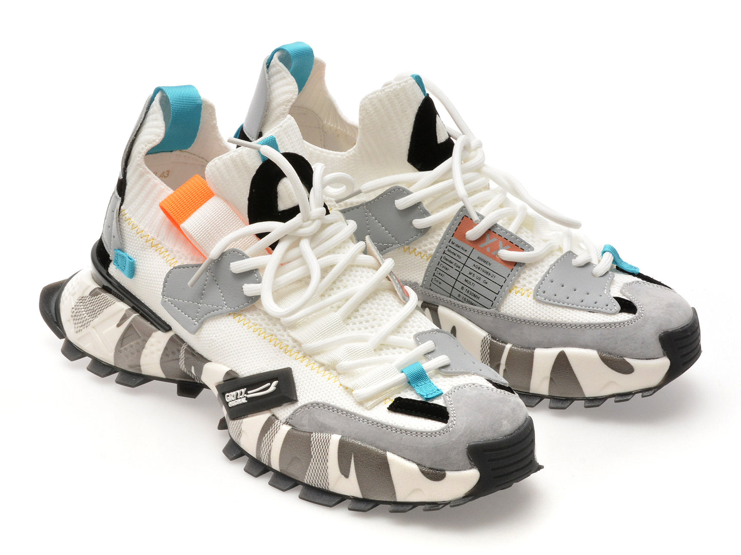 Pantofi sport gryxo portocalii, 18159, din material textil