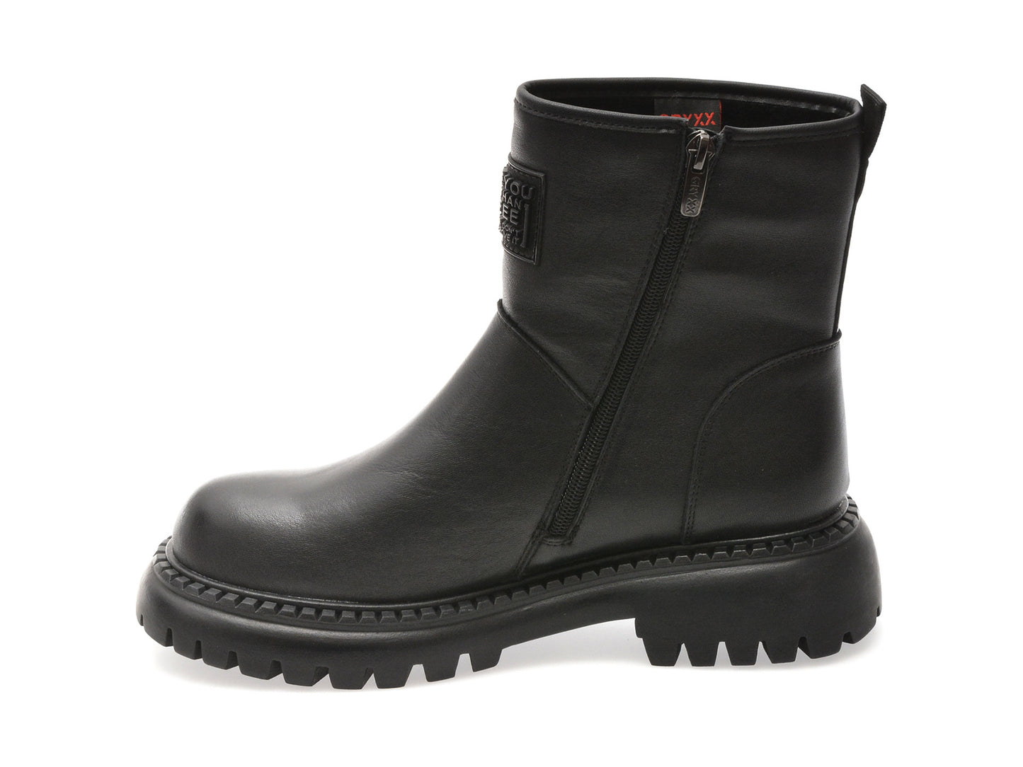 Ghete gryxo negre, 805320, din piele naturala