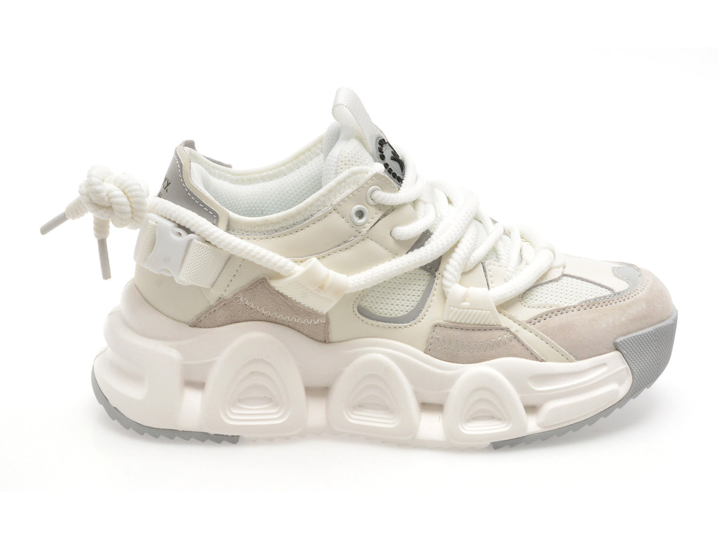 Pantofi sport gryxo albi, 24120, din material textil