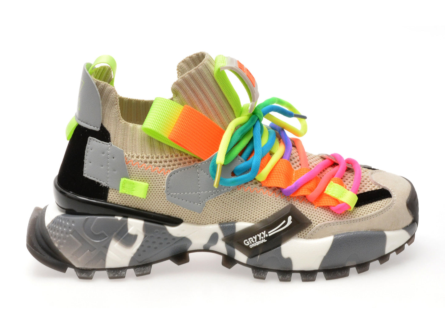 Pantofi sport gryxo portocalii, 18159, din material textil
