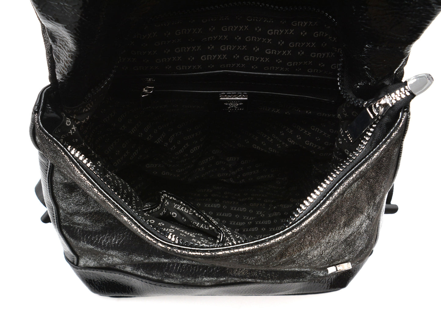 Rucsac gryxo negru, 64144, din piele ecologica