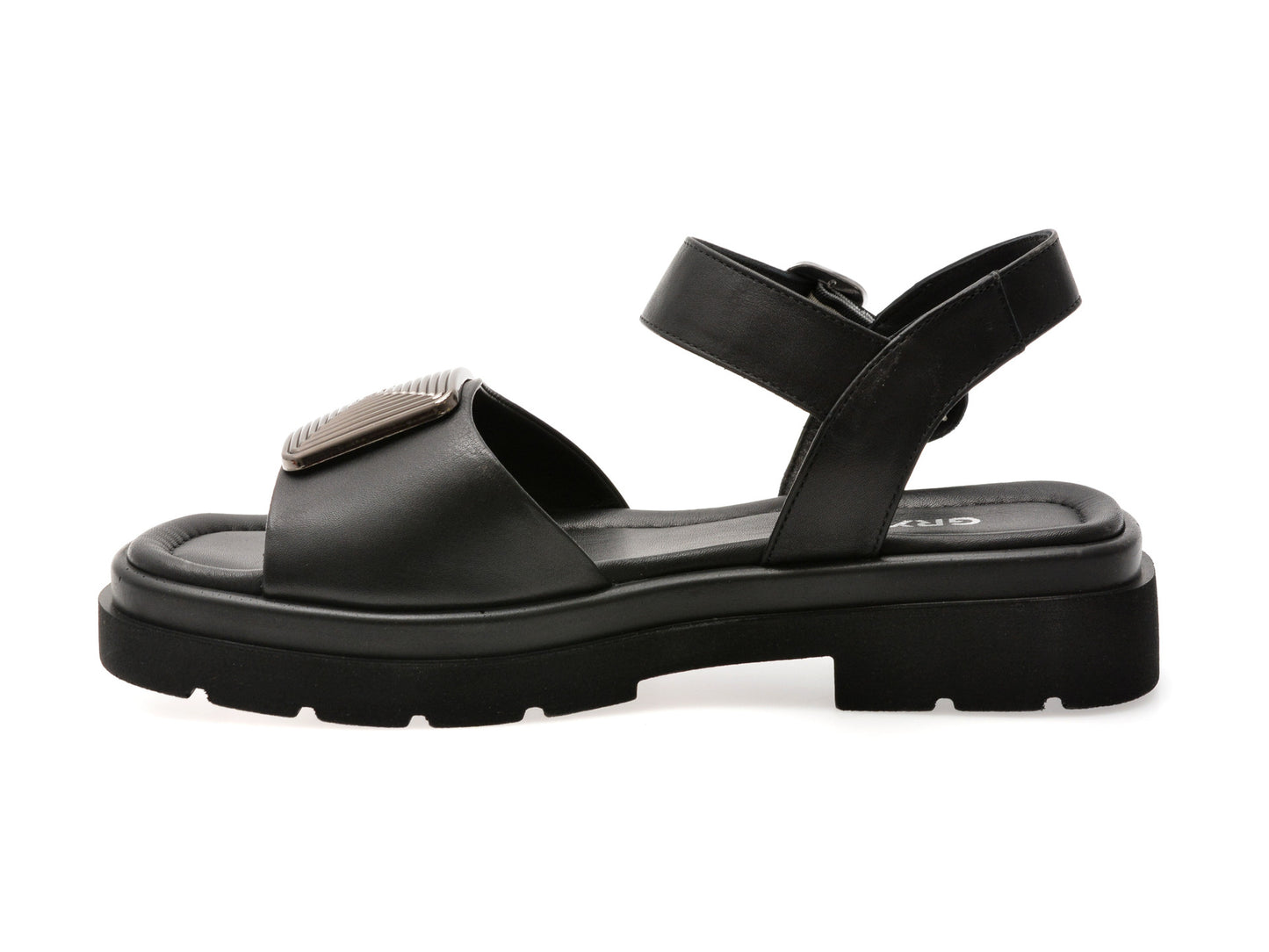 Sandale gryxo negre, 220380, din piele naturala