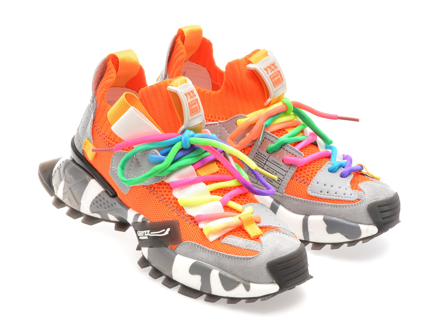Pantofi sport gryxo portocalii, 18159, din material textil