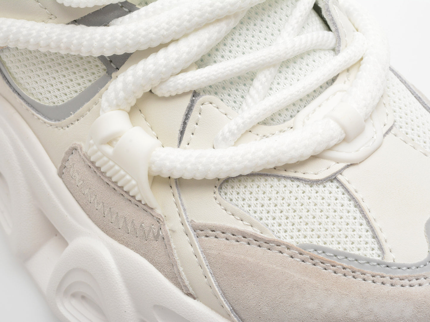 Pantofi sport gryxo albi, 24120, din material textil
