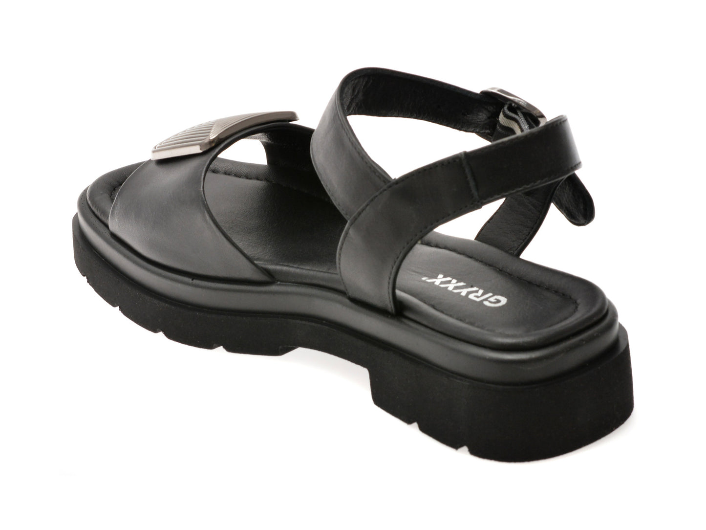 Sandale gryxo negre, 220380, din piele naturala
