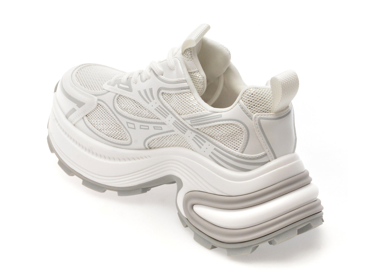 Pantofi sport gryxo argintii, 1199, din material textil