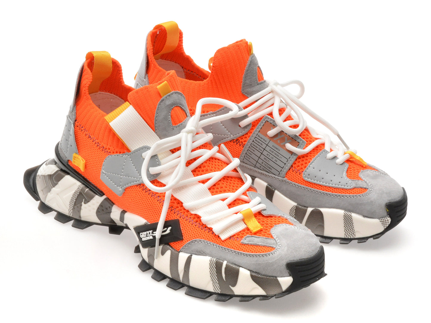 Pantofi sport gryxo portocalii, 18159, din material textil