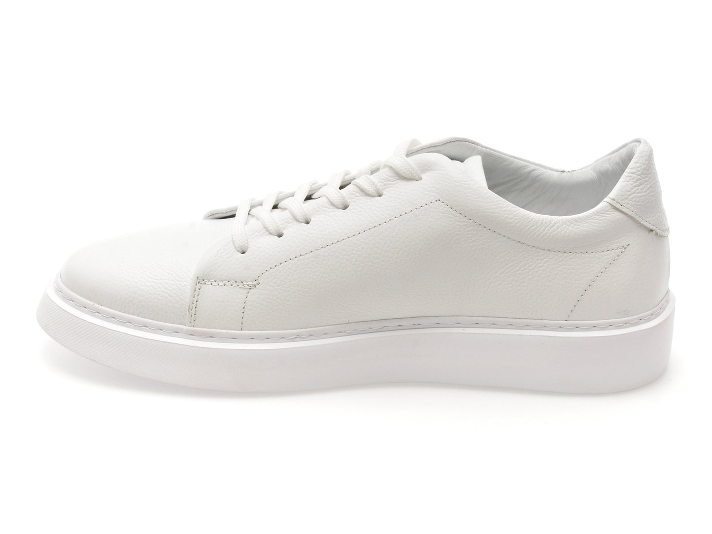 Pantofi sport gryxo albi, M7162, din piele naturala