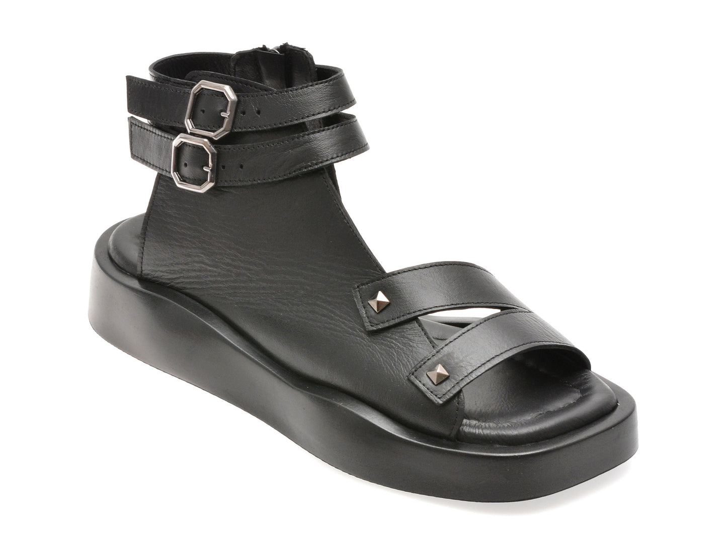 Sandale gryxo negre, 2452947, din piele naturala