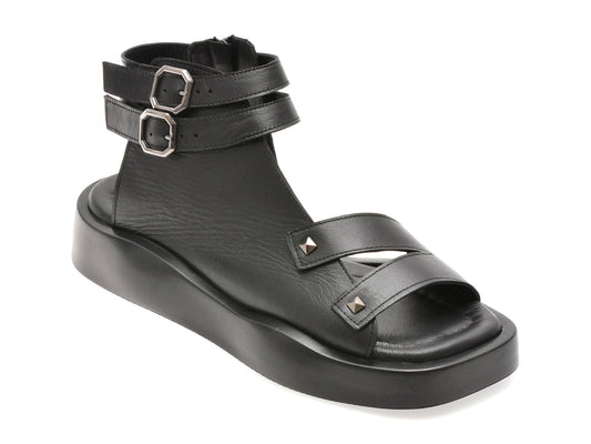 Sandale gryxo negre, 2452947, din piele naturala