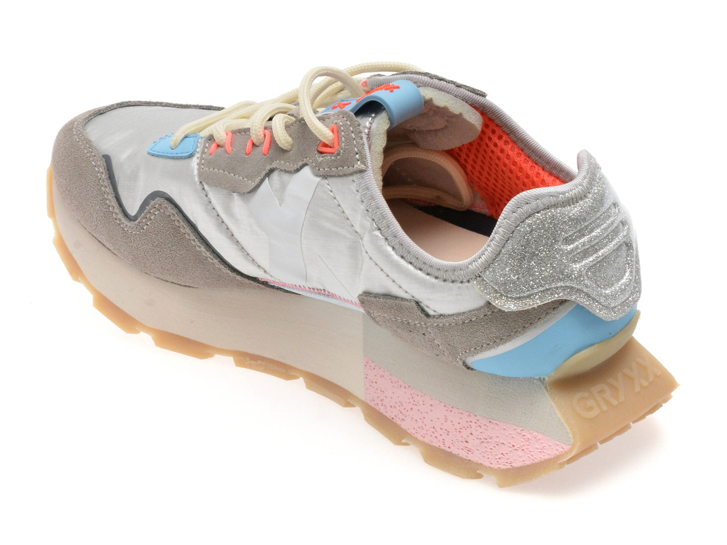 Pantofi sport gryxo albi, 40061W, din material textil