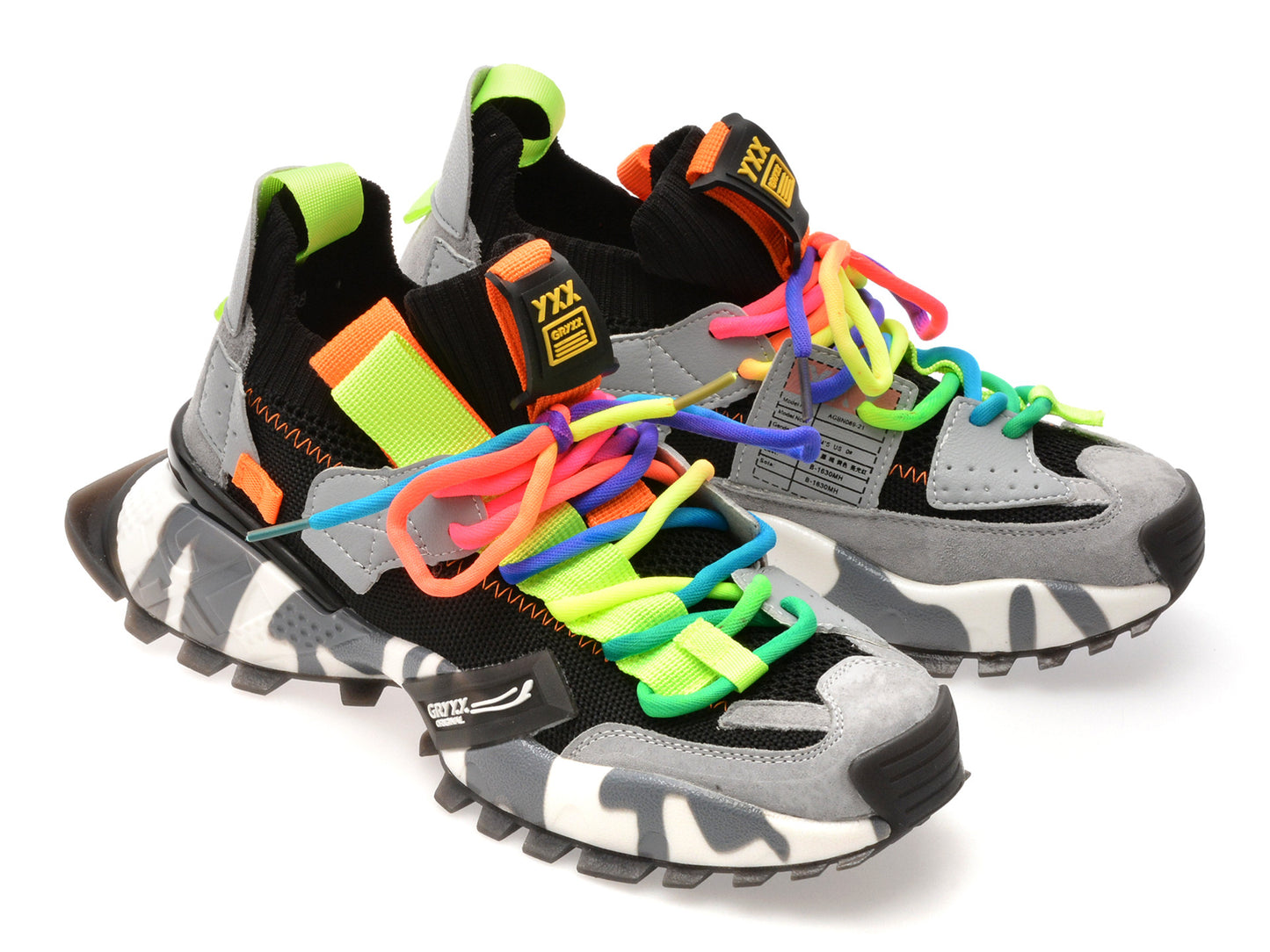 Pantofi sport gryxo portocalii, 18159, din material textil
